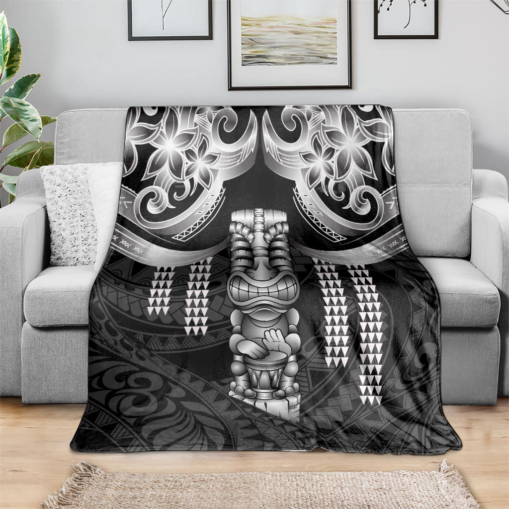 Tiki Drum Hawaii Blanket Hawaiian Kakau Tattoo Style