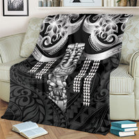 Tiki Drum Hawaii Blanket Hawaiian Kakau Tattoo Style