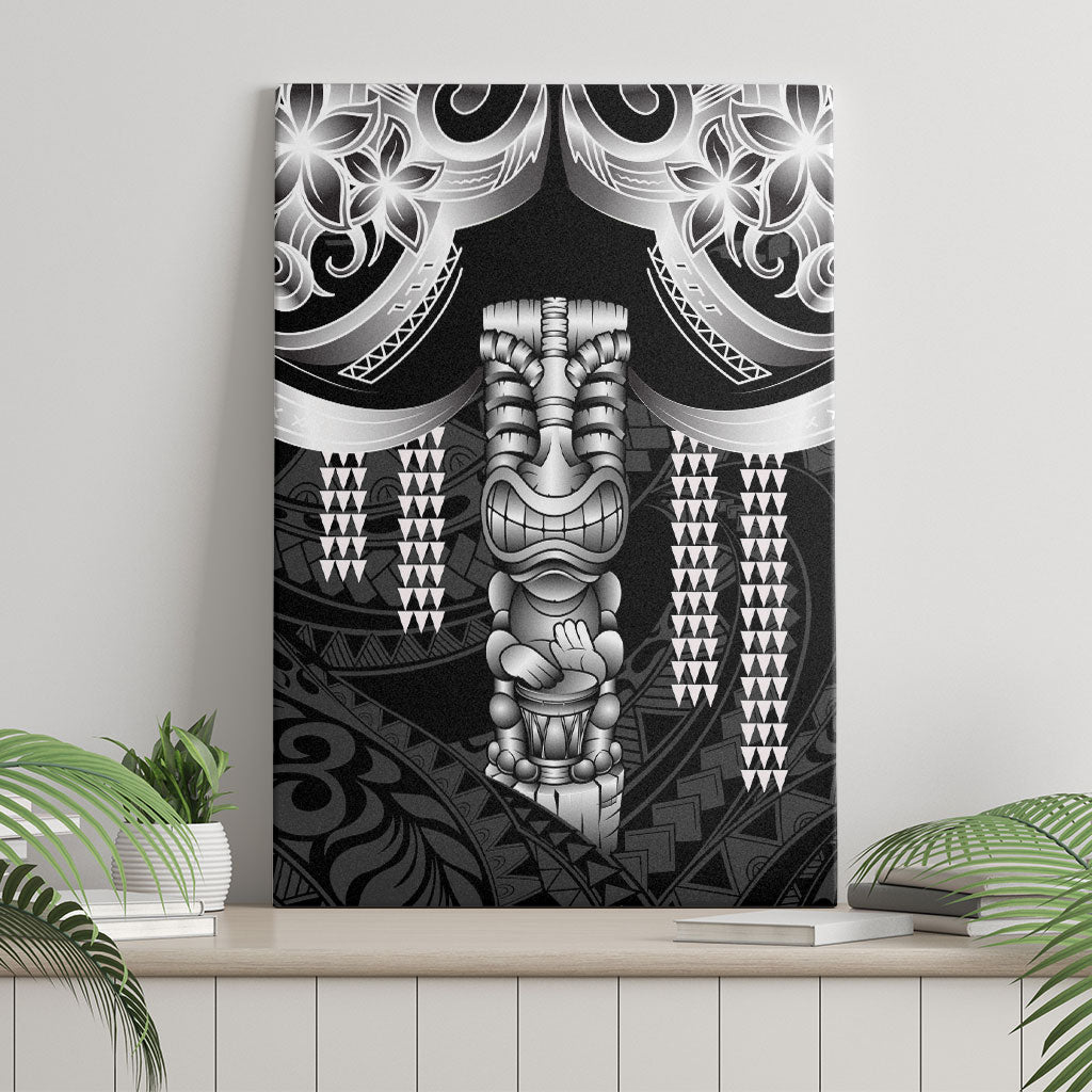 Tiki Drum Hawaii Canvas Wall Art Hawaiian Kakau Tattoo Style LT14 - Polynesian Pride
