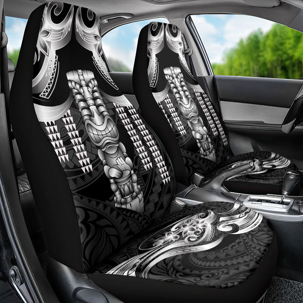 Tiki Drum Hawaii Car Seat Cover Hawaiian Kakau Tattoo Style