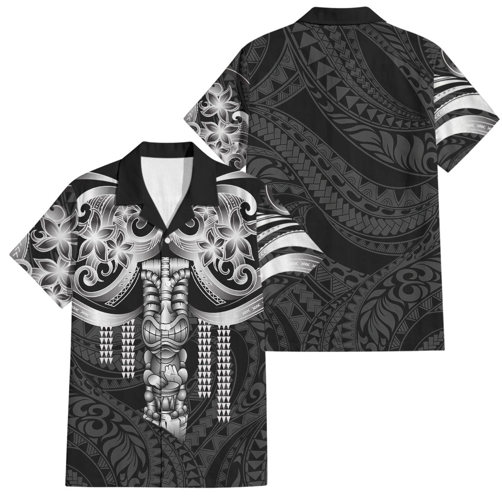 Tiki Drum Hawaii Family Matching Long Sleeve Bodycon Dress and Hawaiian Shirt Hawaiian Kakau Tattoo Style