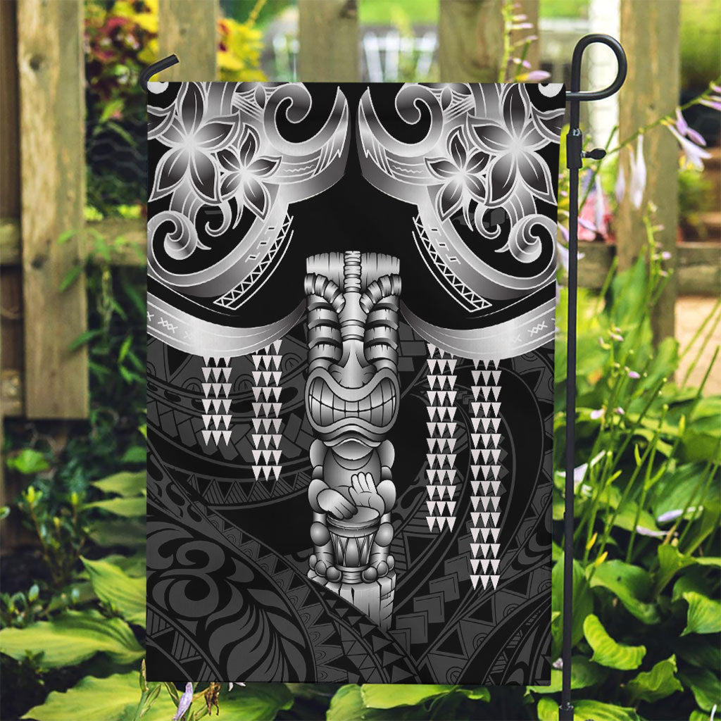 Tiki Drum Hawaii Garden Flag Hawaiian Kakau Tattoo Style
