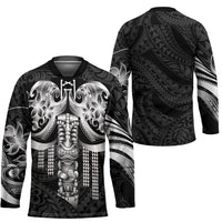 Tiki Drum Hawaii Hockey Jersey Hawaiian Kakau Tattoo Style