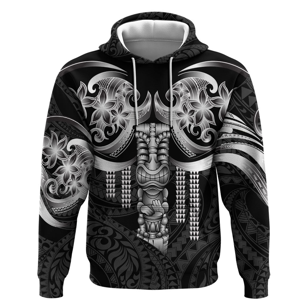 Tiki Drum Hawaii Hoodie Hawaiian Kakau Tattoo Style