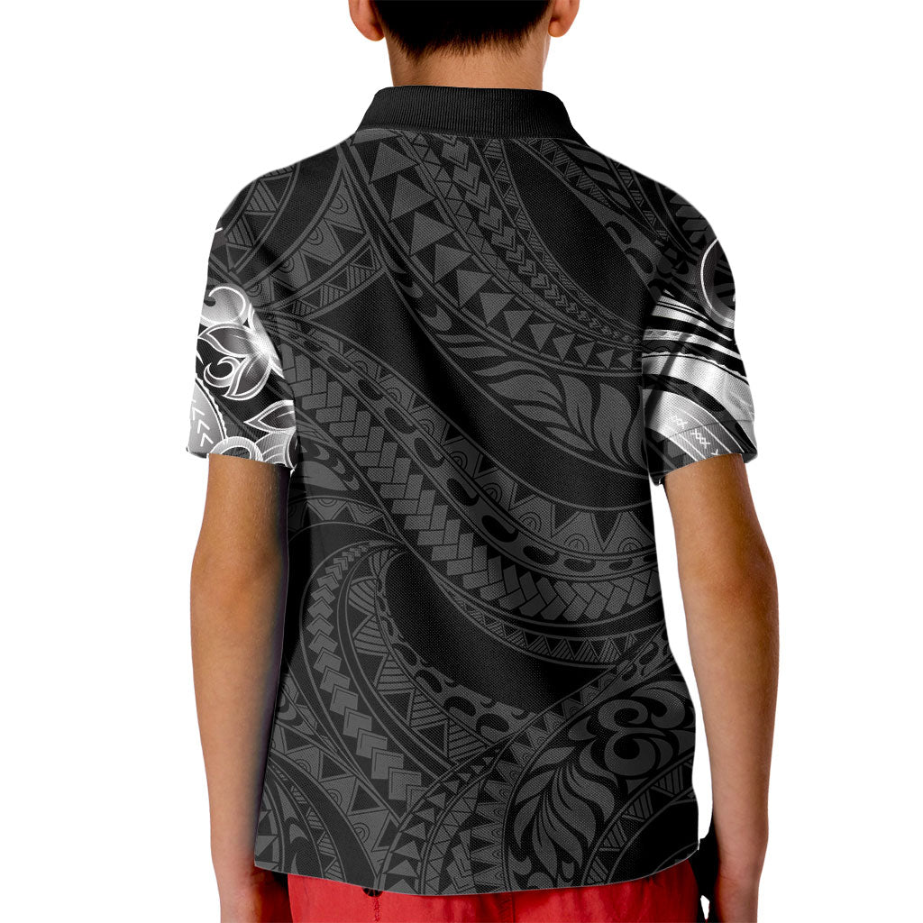 Tiki Drum Hawaii Kid Polo Shirt Hawaiian Kakau Tattoo Style