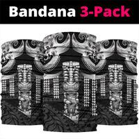 Tiki Drum Hawaii Neck Gaiter Hawaiian Kakau Tattoo Style