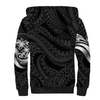 Tiki Drum Hawaii Sherpa Hoodie Hawaiian Kakau Tattoo Style