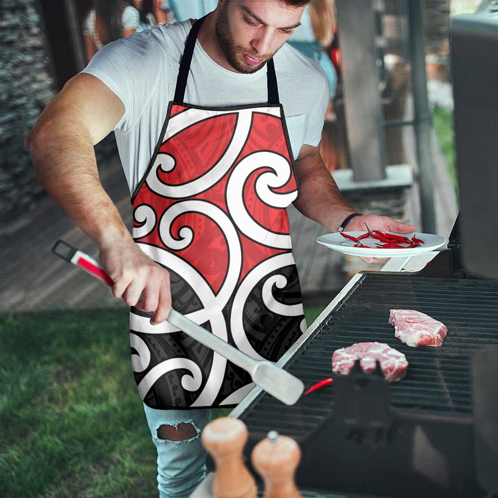 New Zealand Apron Maori Koru Tino Rangatiratanga Color - Polynesian Pride