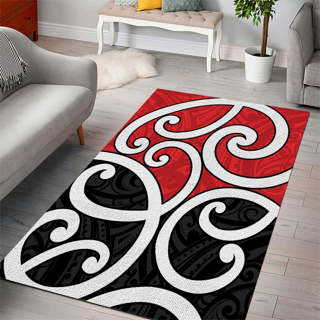 New Zealand Area Rug Maori Koru Tino Rangatiratanga Color LT14 - Polynesian Pride