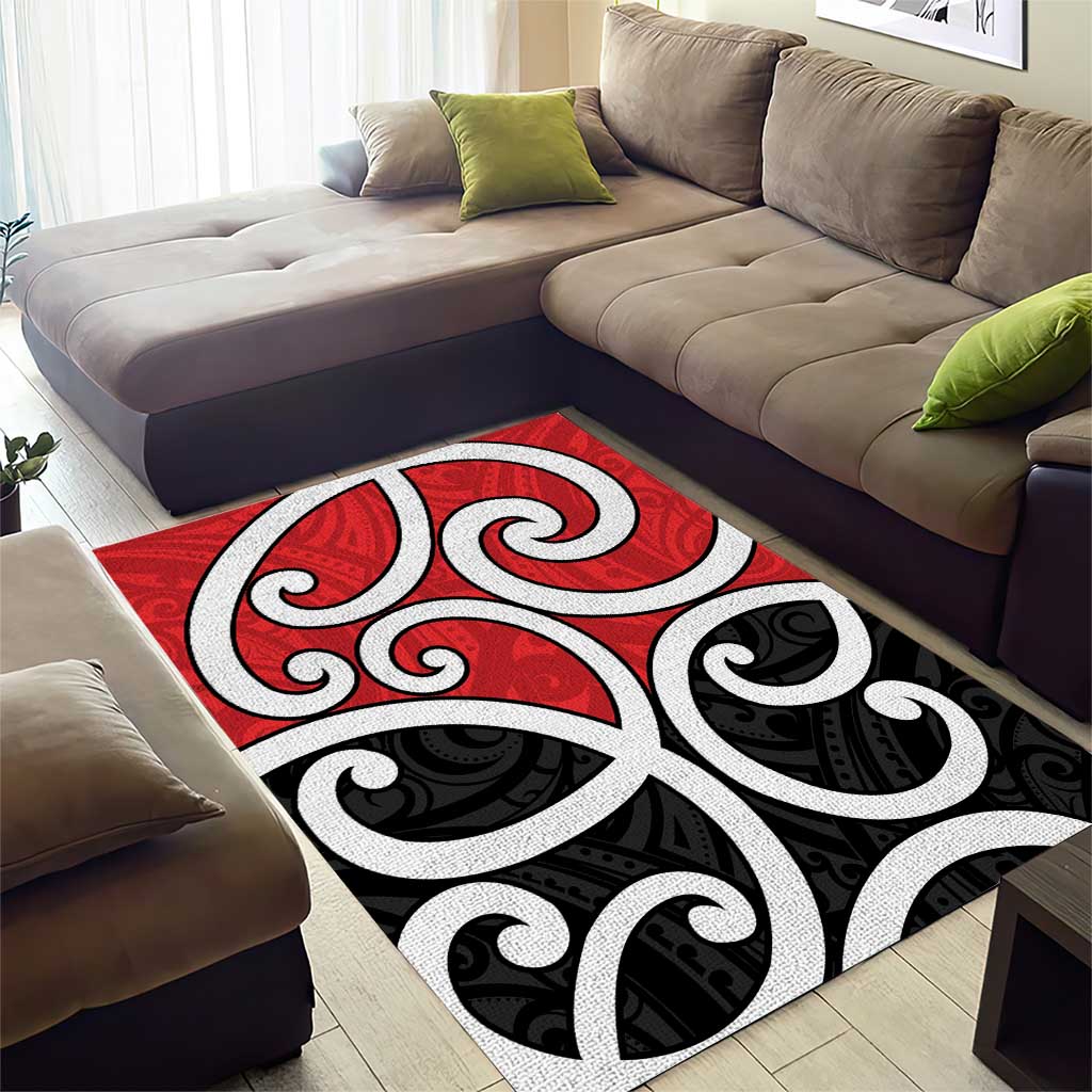 New Zealand Area Rug Maori Koru Tino Rangatiratanga Color LT14 - Polynesian Pride