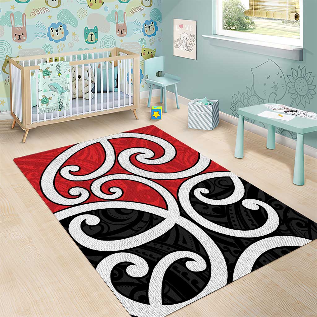 New Zealand Area Rug Maori Koru Tino Rangatiratanga Color LT14 - Polynesian Pride