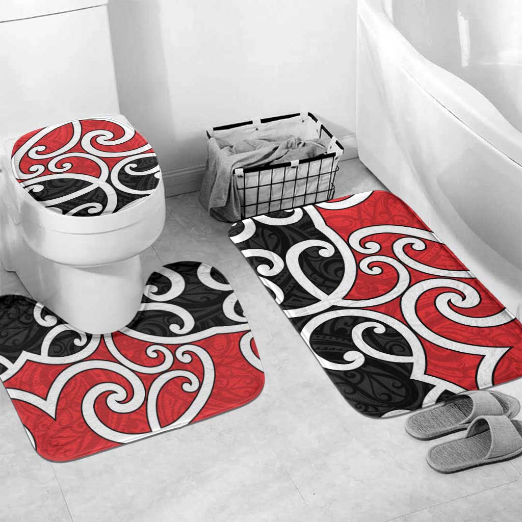 New Zealand Bathroom Set Maori Koru Tino Rangatiratanga Color - Polynesian Pride
