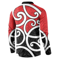 New Zealand Button Sweatshirt Maori Koru Tino Rangatiratanga Color - Polynesian Pride