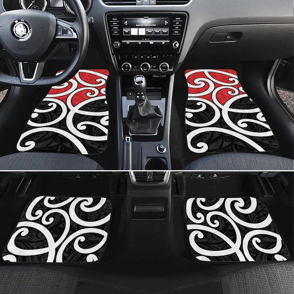New Zealand Car Mats Maori Koru Tino Rangatiratanga Color - Polynesian Pride