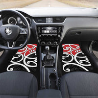 New Zealand Car Mats Maori Koru Tino Rangatiratanga Color LT14 Set 2pcs - Front Red - Polynesian Pride