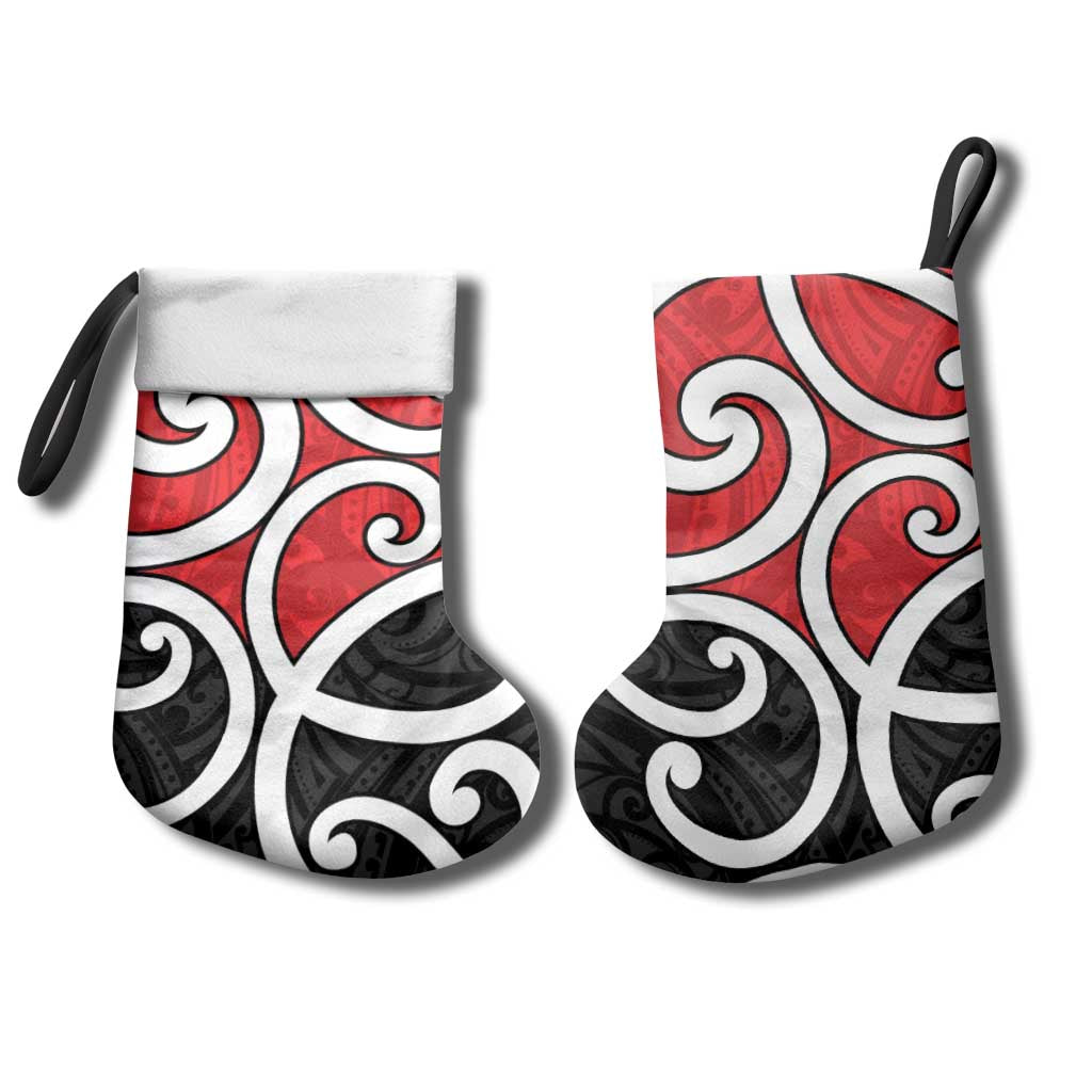 New Zealand Christmas Stocking Maori Koru Tino Rangatiratanga Color LT14 - Polynesian Pride