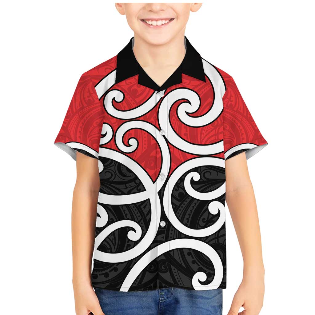 New Zealand Family Matching Mermaid Dress and Hawaiian Shirt Maori Koru Tino Rangatiratanga Color - Polynesian Pride