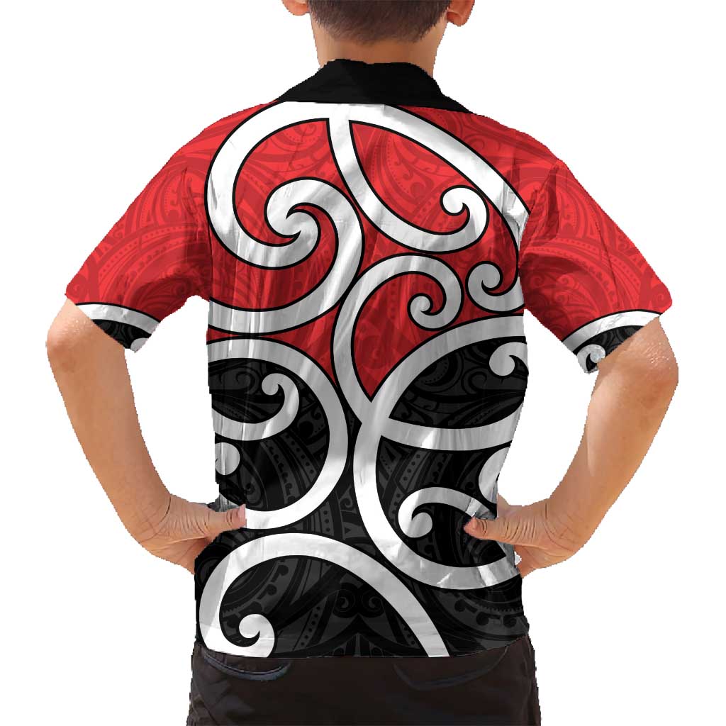 New Zealand Family Matching Tank Maxi Dress and Hawaiian Shirt Maori Koru Tino Rangatiratanga Color - Polynesian Pride
