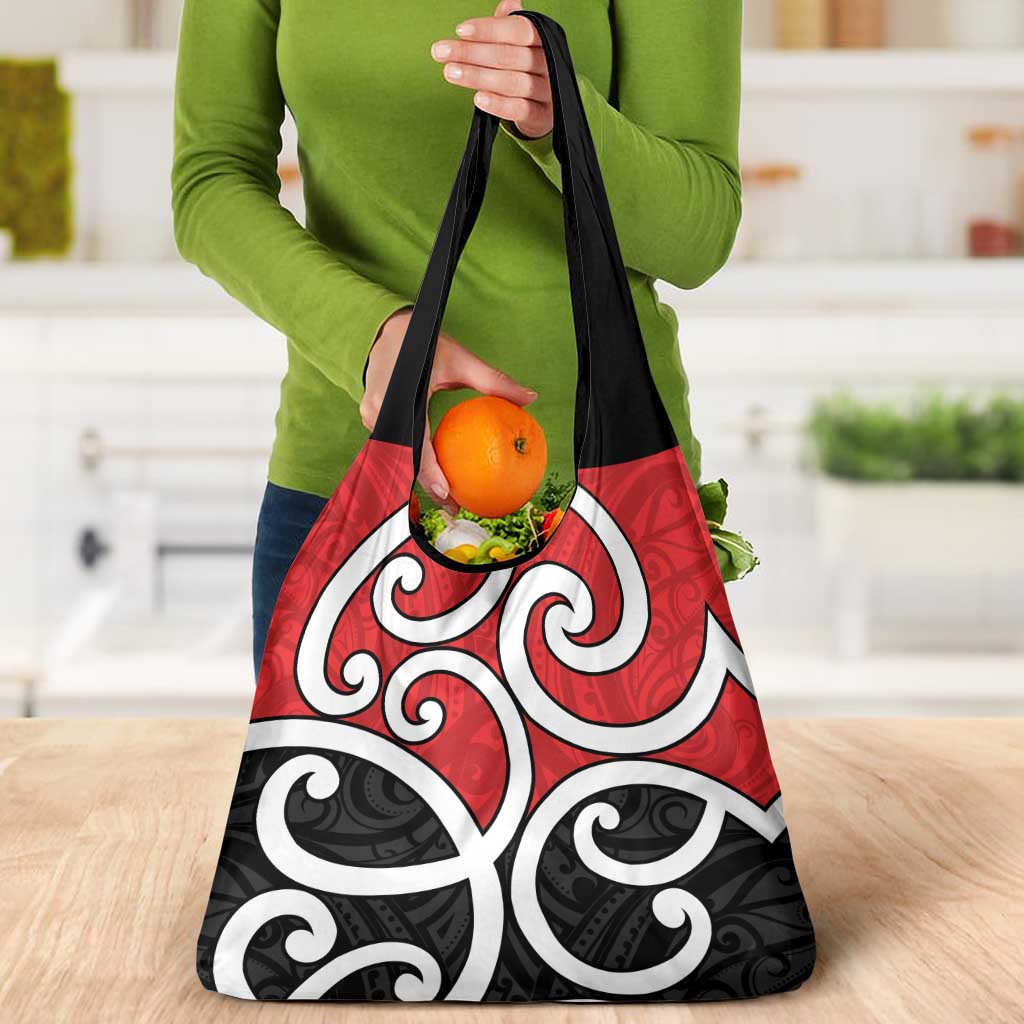 New Zealand Grocery Bag Maori Koru Tino Rangatiratanga Color - Polynesian Pride