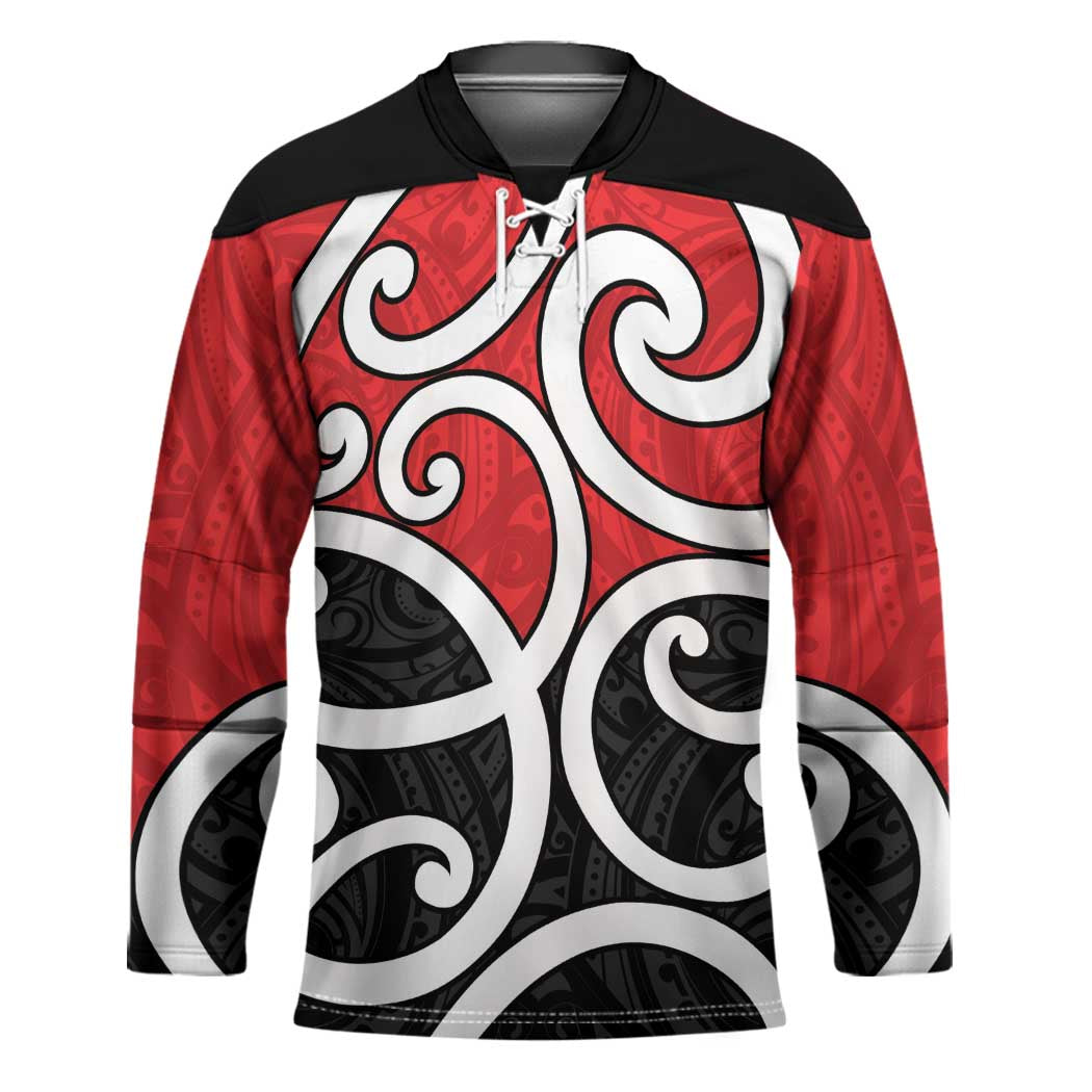 New Zealand Hockey Jersey Maori Koru Tino Rangatiratanga Color - Polynesian Pride