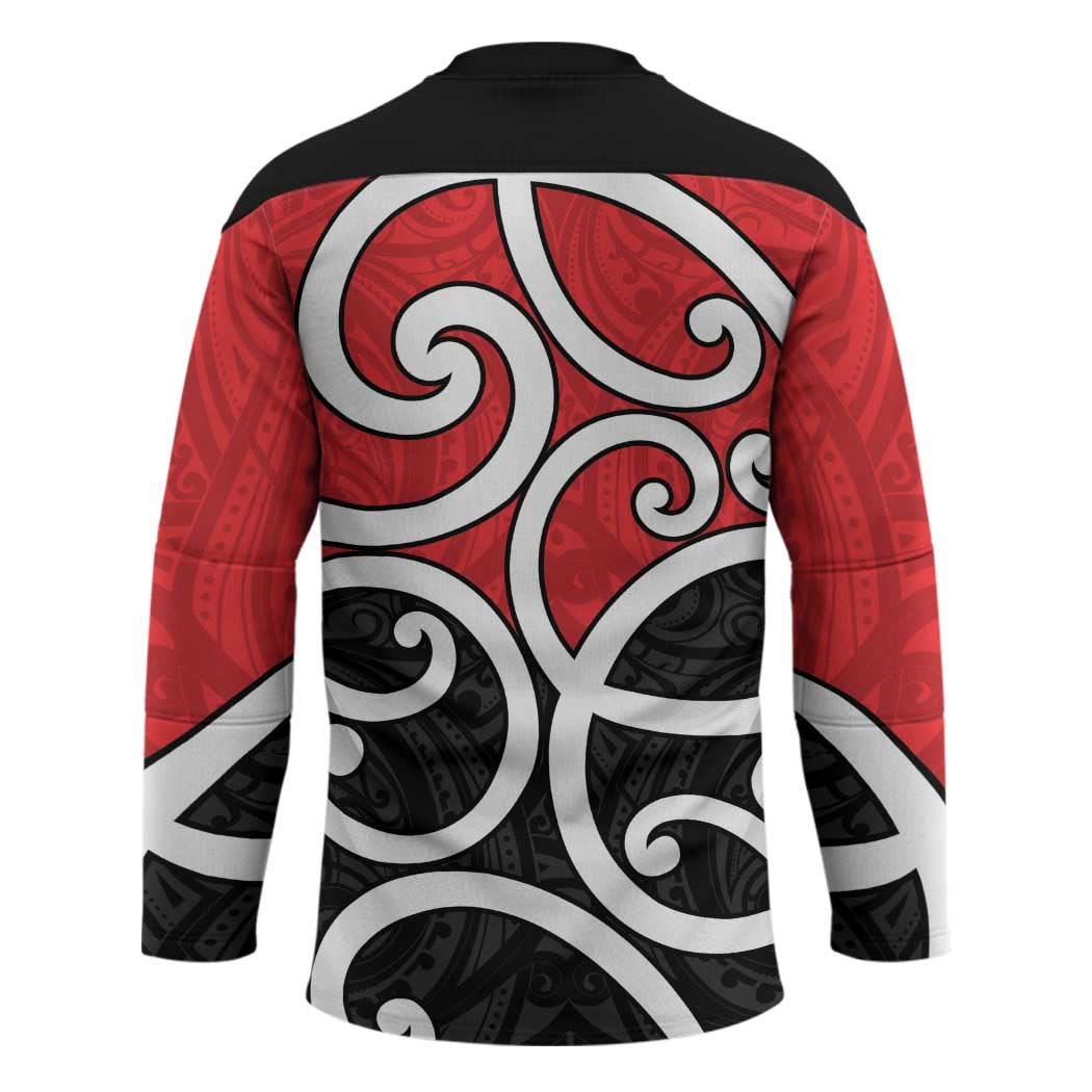 New Zealand Hockey Jersey Maori Koru Tino Rangatiratanga Color - Polynesian Pride