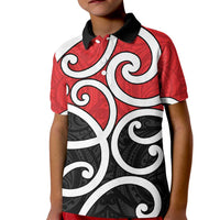 New Zealand Kid Polo Shirt Maori Koru Tino Rangatiratanga Color - Polynesian Pride