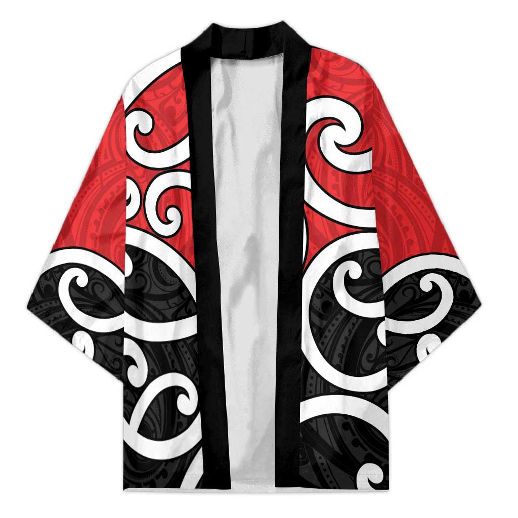 New Zealand Kimono Maori Koru Tino Rangatiratanga Color - Polynesian Pride