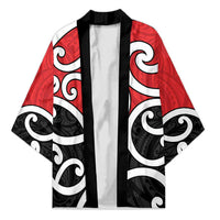 New Zealand Kimono Maori Koru Tino Rangatiratanga Color LT14 Unisex Red - Polynesian Pride