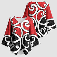 New Zealand Kimono Sleeve Blouse Maori Koru Tino Rangatiratanga Color - Polynesian Pride