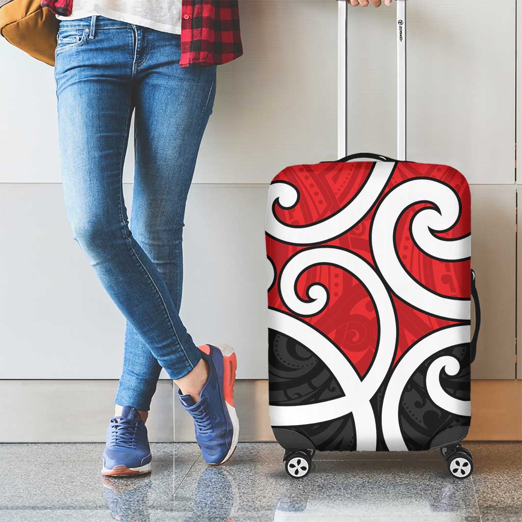 New Zealand Luggage Cover Maori Koru Tino Rangatiratanga Color - Polynesian Pride
