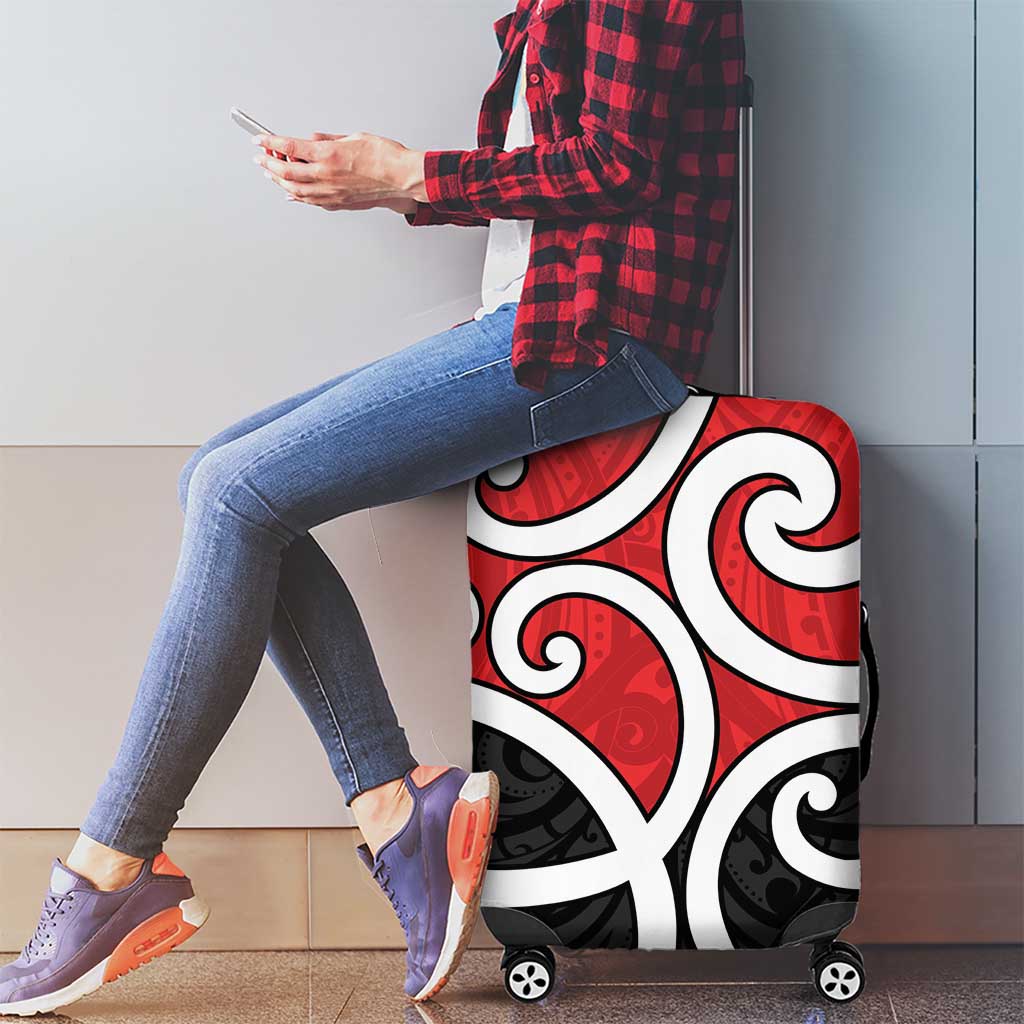New Zealand Luggage Cover Maori Koru Tino Rangatiratanga Color - Polynesian Pride
