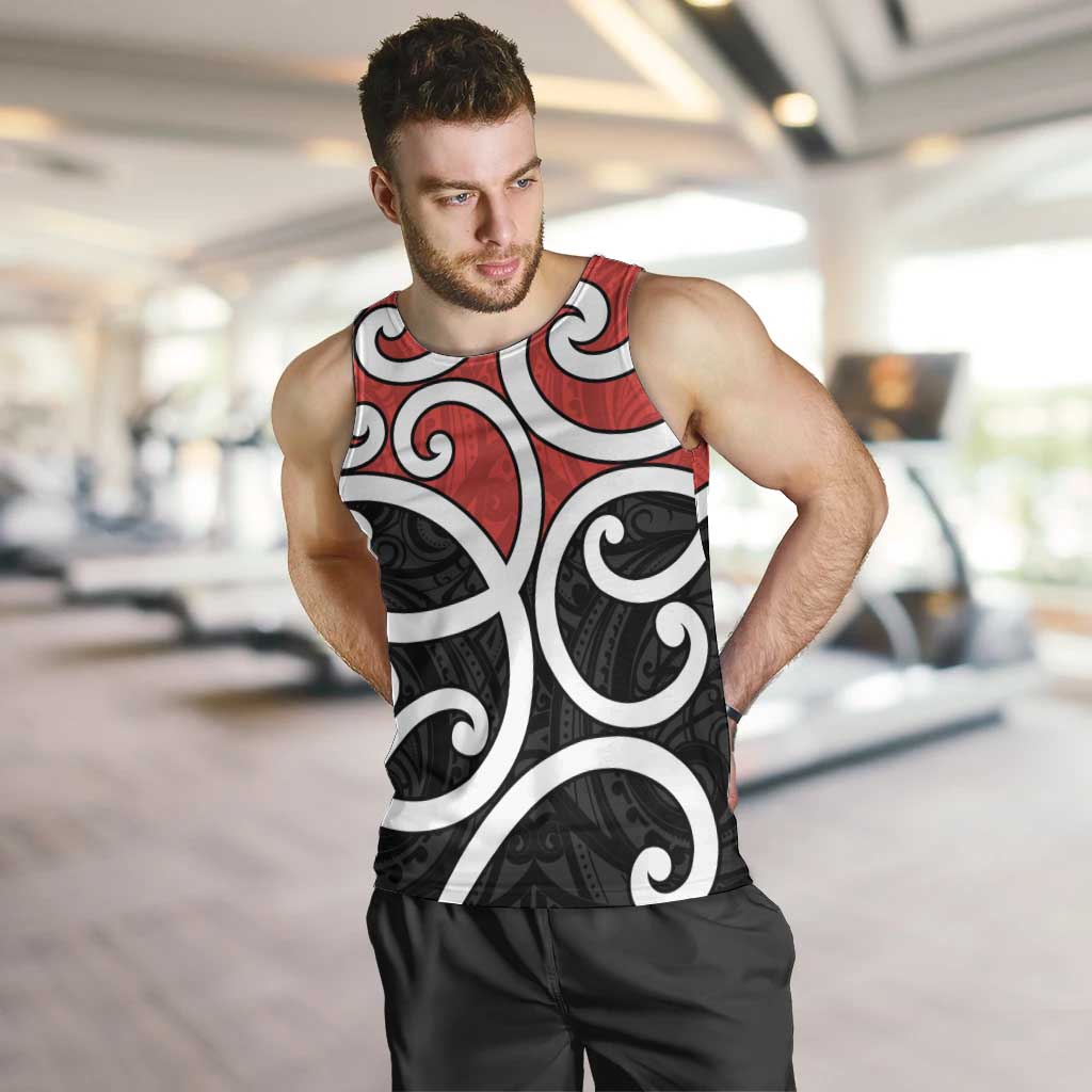 New Zealand Men Tank Top Maori Koru Tino Rangatiratanga Color - Polynesian Pride