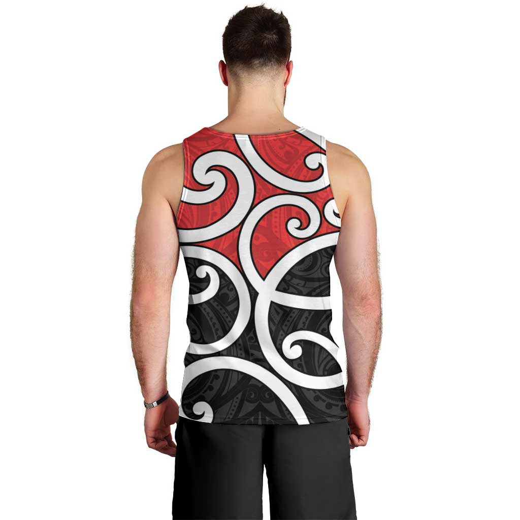 New Zealand Men Tank Top Maori Koru Tino Rangatiratanga Color - Polynesian Pride