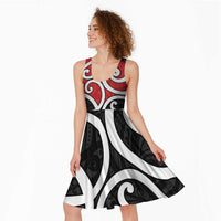 New Zealand Midi Dress Maori Koru Tino Rangatiratanga Color - Polynesian Pride
