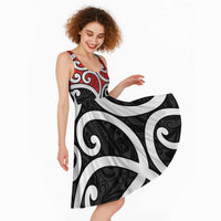 New Zealand Midi Dress Maori Koru Tino Rangatiratanga Color - Polynesian Pride