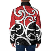 New Zealand Padded Jacket Maori Koru Tino Rangatiratanga Color - Polynesian Pride