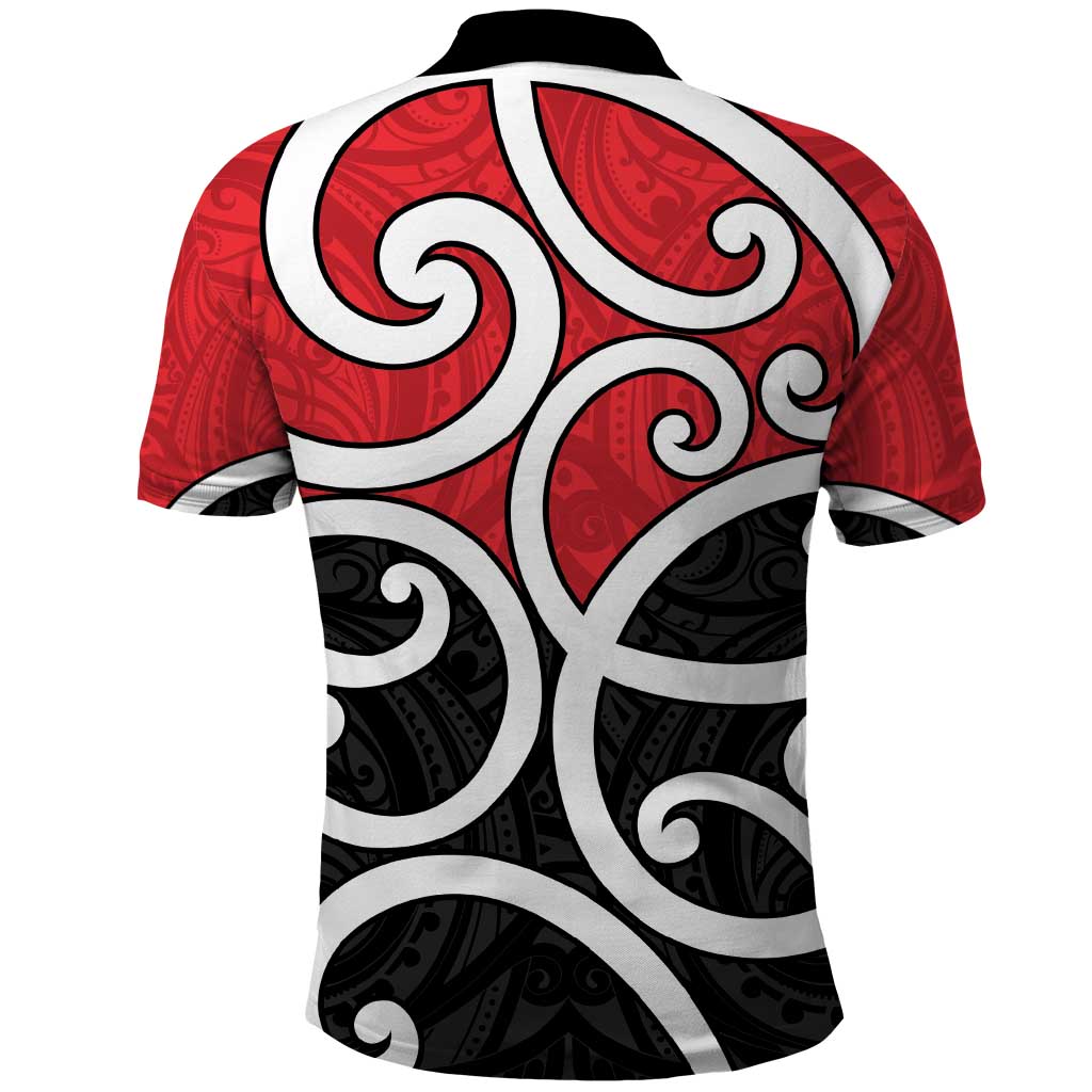 New Zealand Polo Shirt Maori Koru Tino Rangatiratanga Color - Polynesian Pride