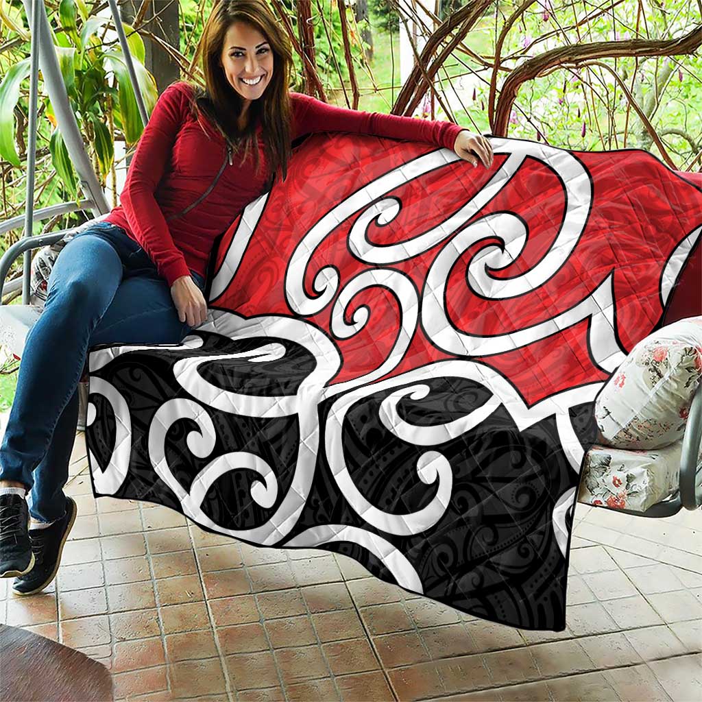 New Zealand Quilt Maori Koru Tino Rangatiratanga Color - Polynesian Pride