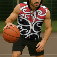New Zealand Sleeveless Zip Hoodie Maori Koru Tino Rangatiratanga Color - Polynesian Pride