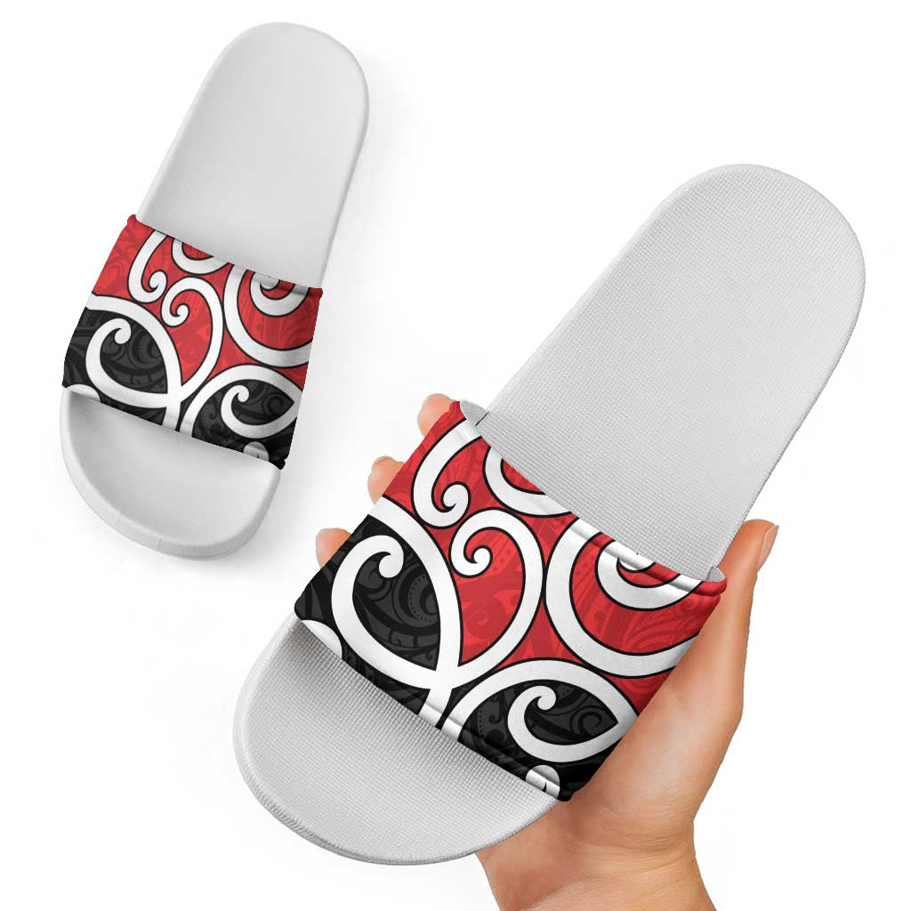 New Zealand Slide Sandals Maori Koru Tino Rangatiratanga Color - Polynesian Pride