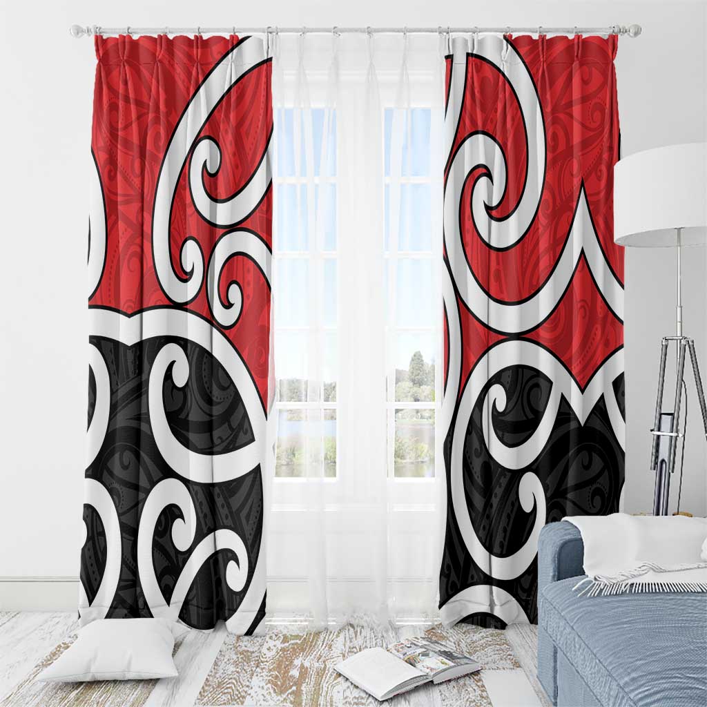 New Zealand Window Curtain Maori Koru Tino Rangatiratanga Color LT14 - Polynesian Pride