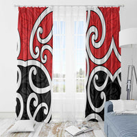 New Zealand Window Curtain Maori Koru Tino Rangatiratanga Color LT14 - Polynesian Pride