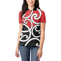 New Zealand Women Polo Shirt Maori Koru Tino Rangatiratanga Color - Polynesian Pride