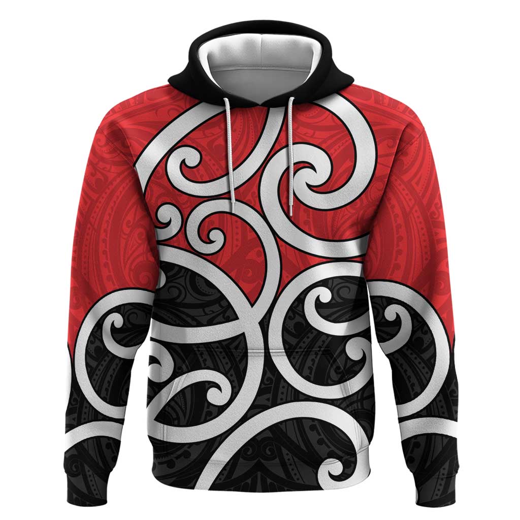 New Zealand Zip Hoodie Maori Koru Tino Rangatiratanga Color - Polynesian Pride