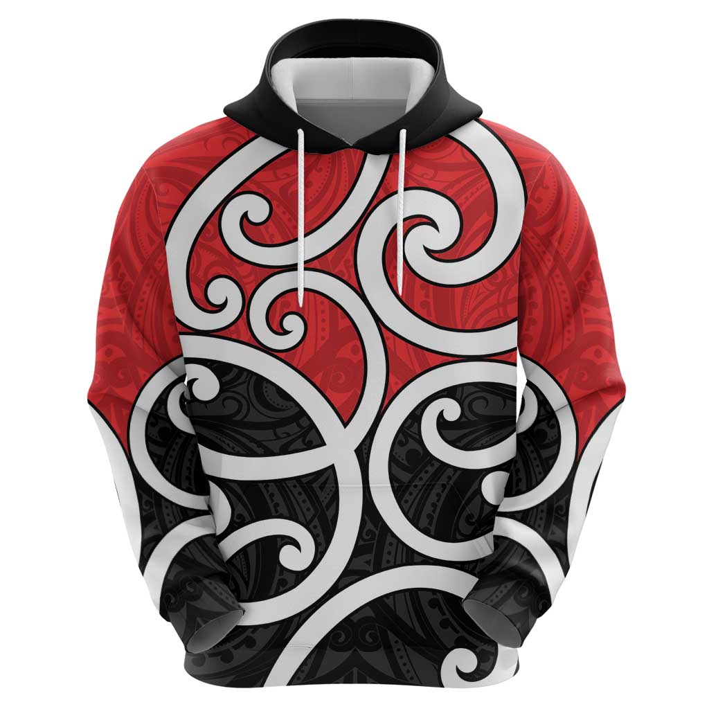 New Zealand Zip Hoodie Maori Koru Tino Rangatiratanga Color - Polynesian Pride
