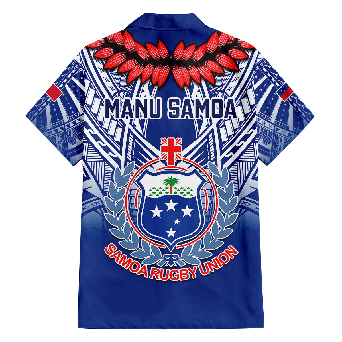 Samoa Rugby Family Matching Puletasi Dress and Hawaiian Shirt 2023 Go Manu Samoa With Ula Fala Style LT14 - Polynesian Pride