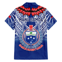 Samoa Rugby Family Matching Puletasi Dress and Hawaiian Shirt 2023 Go Manu Samoa With Ula Fala Style LT14 - Polynesian Pride