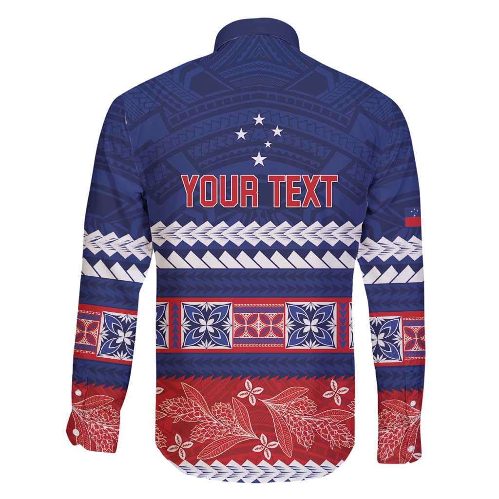 Personalised FAST Samoa Siapo Family Matching Off Shoulder Maxi Dress and Hawaiian Shirt Teuila Flowers Samoan Pattern - Polynesian Pride