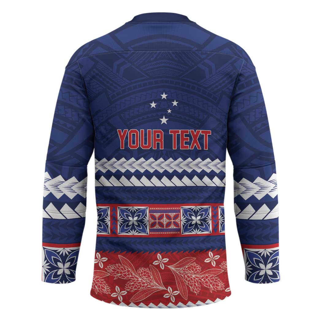 Personalised FAST Samoa Siapo Hockey Jersey Teuila Flowers Samoan Pattern - Polynesian Pride