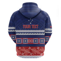 Personalised FAST Samoa Siapo Hoodie Teuila Flowers Samoan Pattern - Polynesian Pride